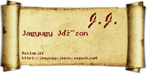 Jagyugy Jázon névjegykártya